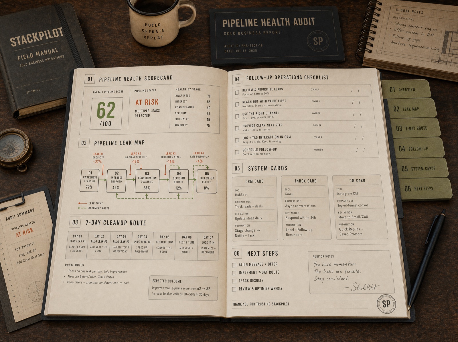 Pipeline audit report mockup