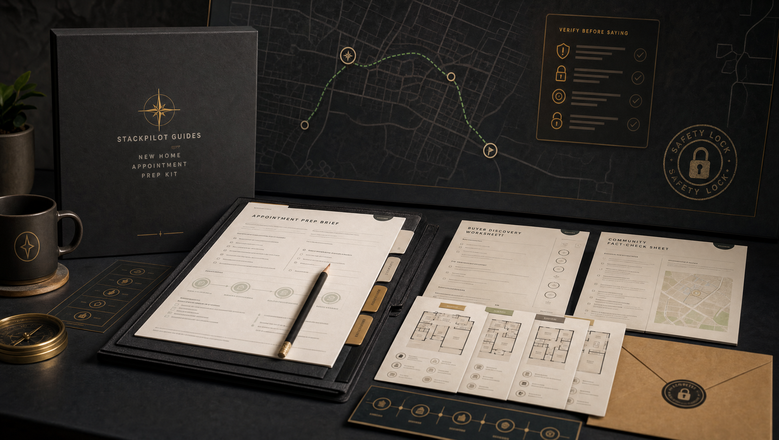 Atmospheric StackPilot New Home Appointment Prep Kit product desk image